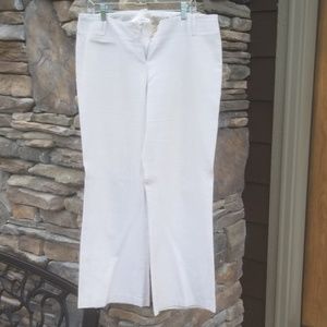 Oatmeal colored linen trousers